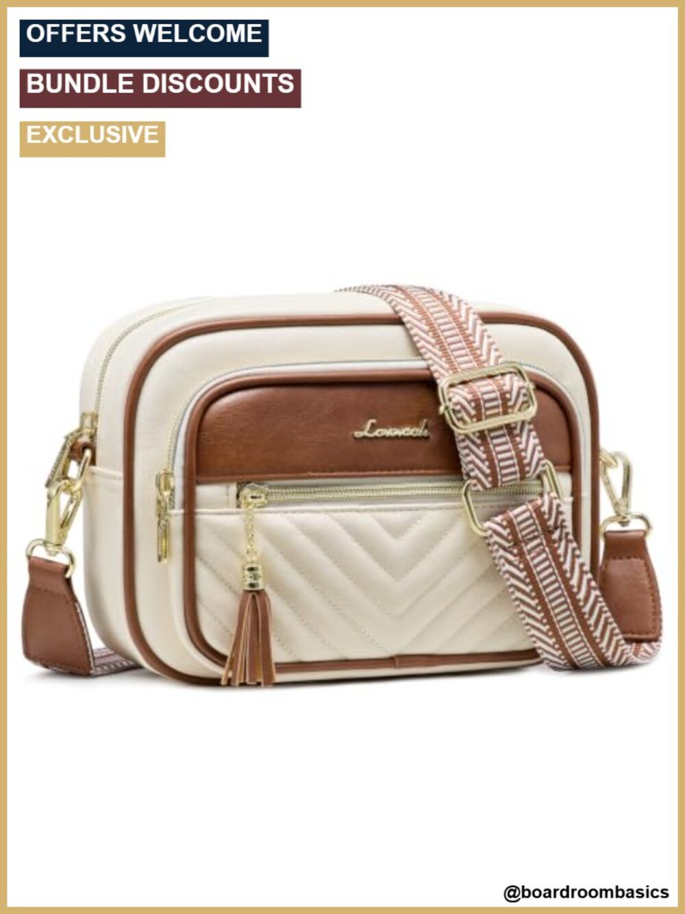 Quilted PU Leather Crossbody Bag RFID Small Shoulder Purse